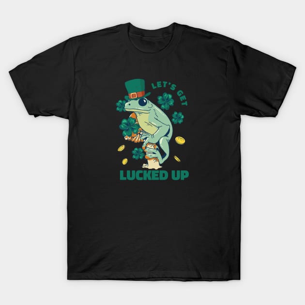 Croakin' for Luck: Irish Frog Vibes T-Shirt by Life2LiveDesign